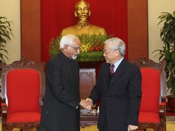 Thủ tướng Nguyễn Tấn Dũng tiếp Phó Tổng thống Ấn Độ Mohammad Hamid Ansari - ảnh 1